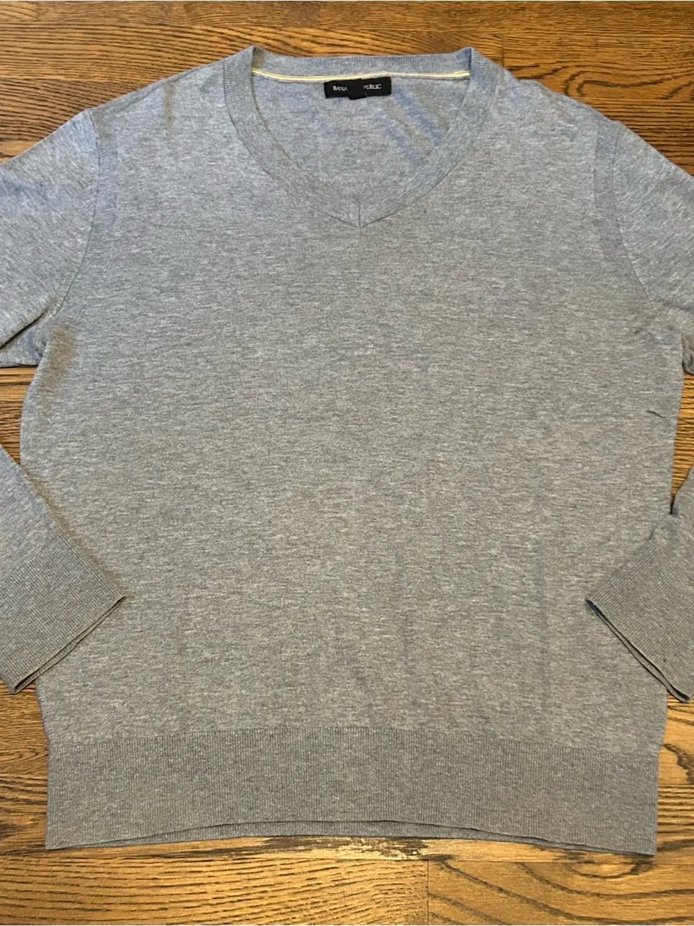 Men's Light Gray v neck business casual Sweater cashmere